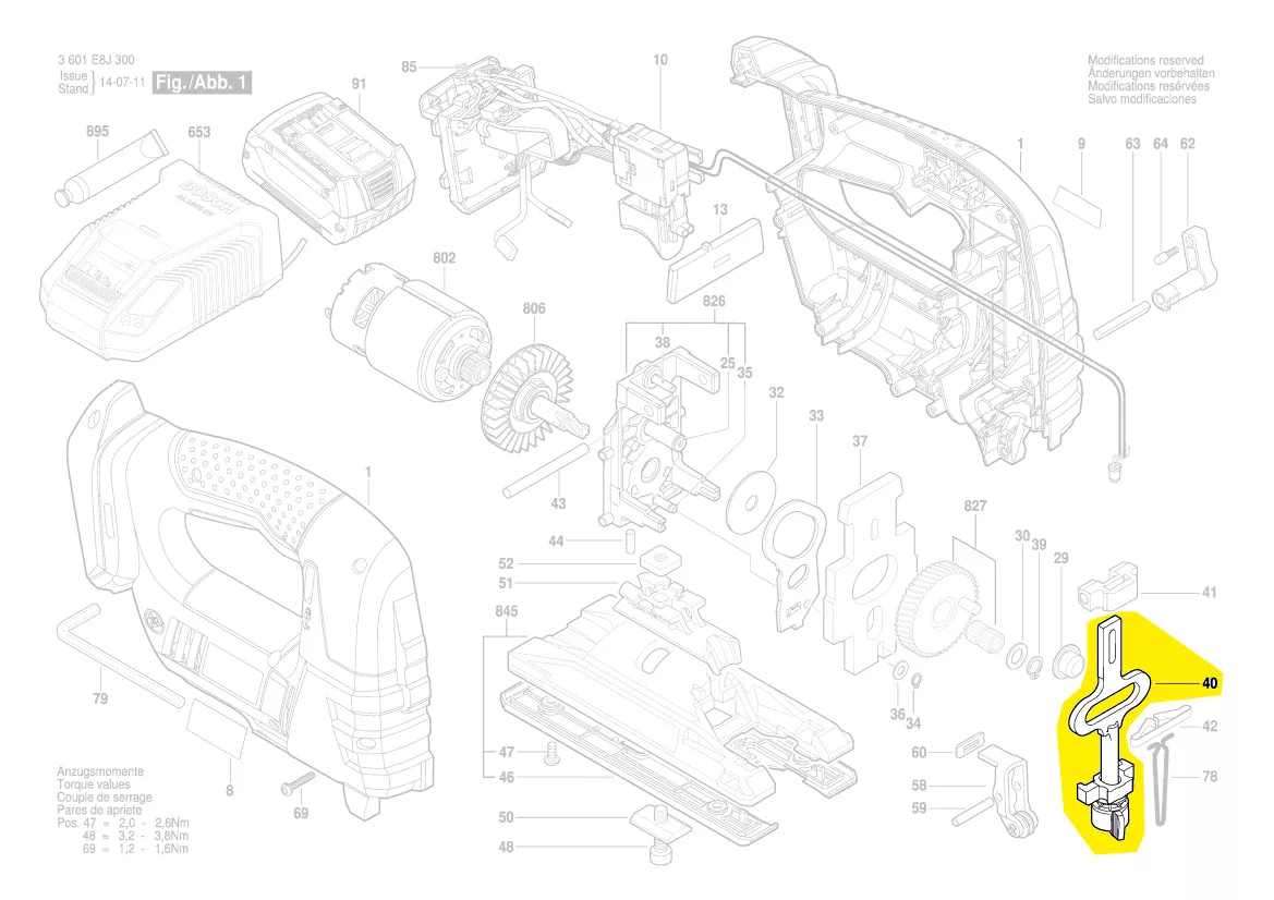 Tringle de course réf. 2 600 780 173 BOSCH